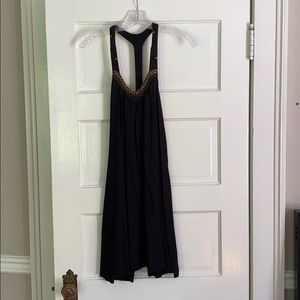 Beaded black flowy dress